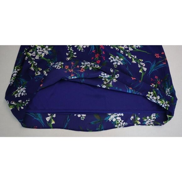 Worthington 75590 Women's Sz 6 Blue Floral Print Lined Sleeveless Sheath Dress - Picture 8 of 11